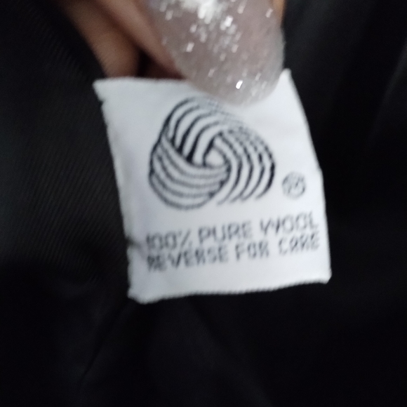 Vintage Jones New York Women's Size L Dark Green Wool Coat - Picture 5 of 7